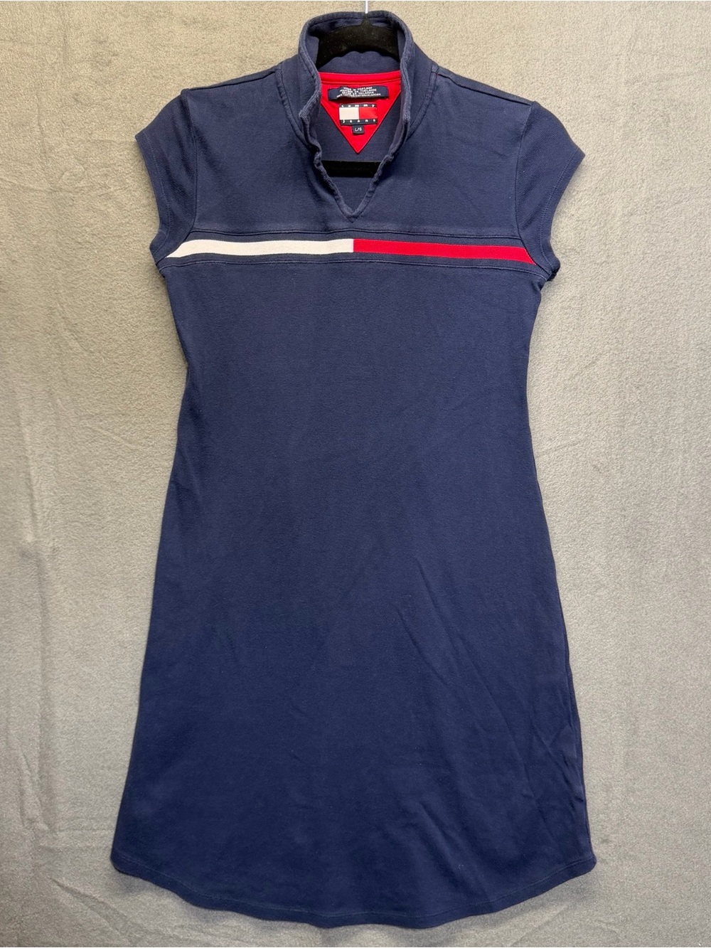 Tommy Hilfiger Vintage Tommy Girl
Blue Short Sleeve Polo Dress Sz Large
Y2K